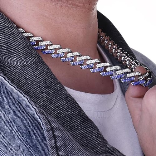 Silver color 13mm prong - prong, miami