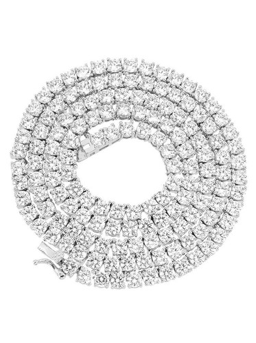 Unisex row silver finish - 1,