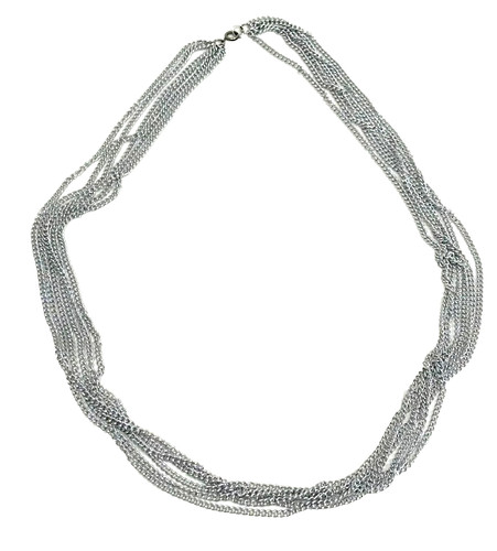 Multi chain row silver - 6-row,