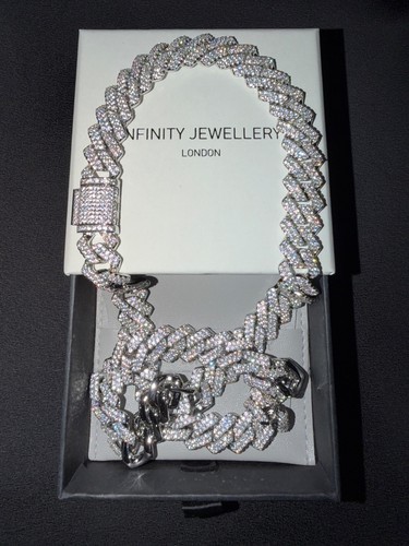 14mm iced cuban link chain - 14mm, cz