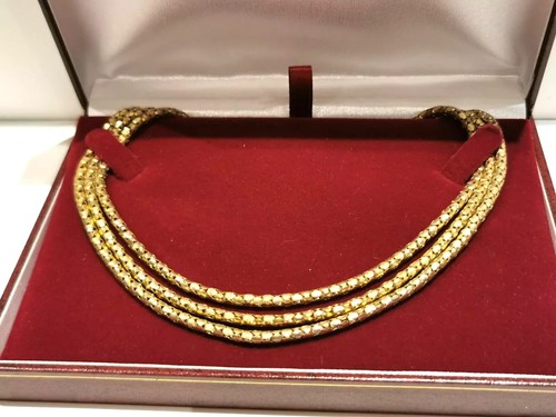 Vintage three row popcorn gold