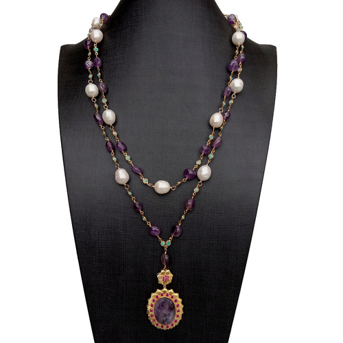Rows white pearl purple - rows,