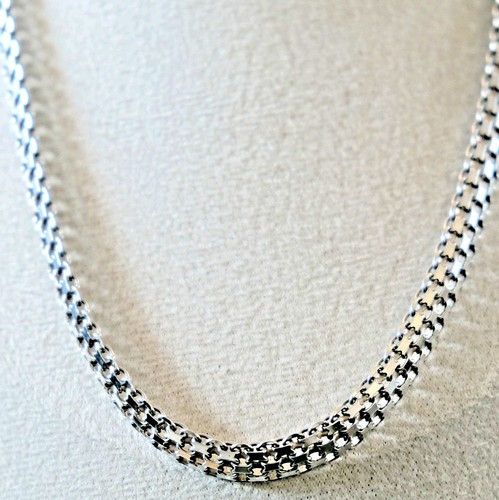 925 silver row necklace 7mm - 925,
