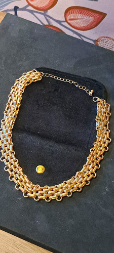 Gold tone multi row - gold,