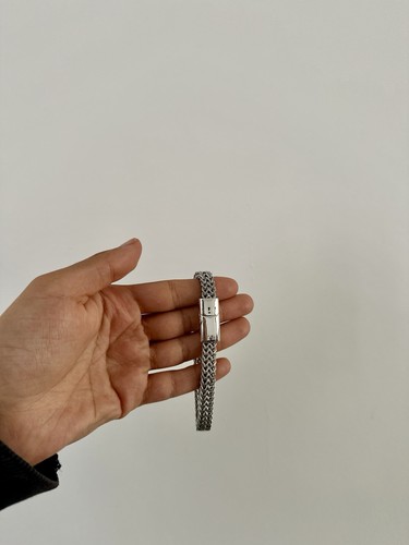 Mens silver double row - mens,