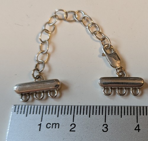 Row necklace end - necklace, clasp