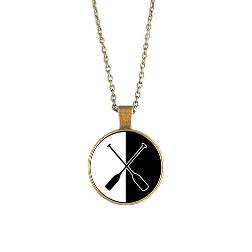 Rowing oars necklace - oars,