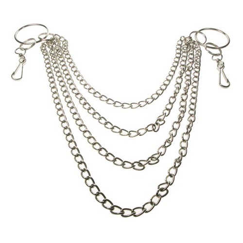 Silver row metal chain - 4,