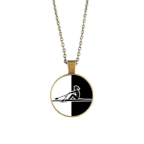 Monochrome rower necklace - monochrome,